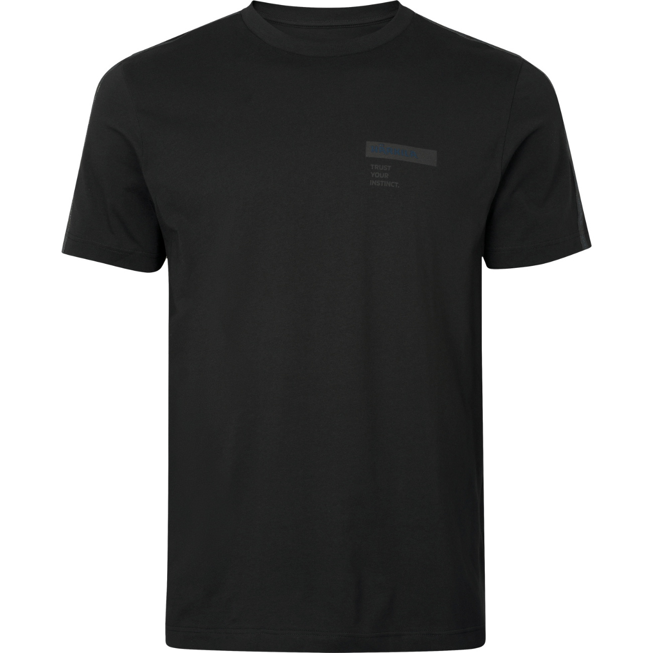 2026 Harkila Heren Logo Band Korte Mouw T-Shirt 102951056001 - Anthracite / Sea Blue